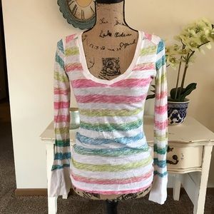 Lilu long sleeved striped top